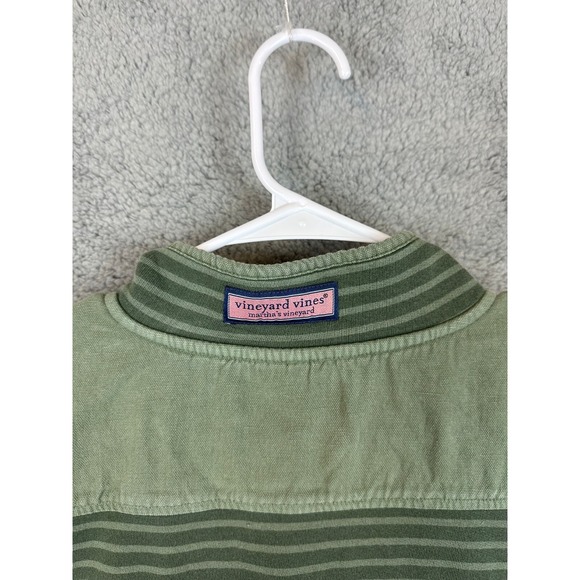 Vineyard Vines Pullover Mens Medium Green Sweater Snap Mock Casual Outdoor - Picture 11 of 14